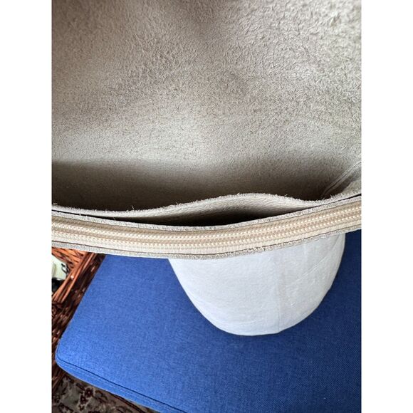 Itaian Leather Shoulder Bag Purse Clutch w/ 2 Pockets Removable Strap - Picture 5 of 6